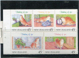 NEW ZEALAND - 1991  THINKING OF YOU  45c  BLOCK  MINT NH - Unused Stamps