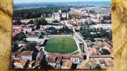 CPSM LA ROCHEFOUCAULD CHARENTE VUE PANORAMIQUE AERIENNE ED CIM STADE STADIUM - Stades