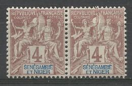 SENEGAMBIE ET NIGER N° 3a Sans Accent Sur Le 1er E Tenant à Normal NEUF** LUXE SANS CHARNIERE  / Hingeless / MNH - Unused Stamps