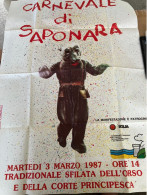 MANIFESTO - CARNEVALE DI SAPONARA (MESSINA) 68x100 - Posters