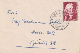 Brieflein  Langenhard (Zürich) - Zürich        1959 - Storia Postale