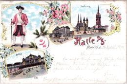 Halle A.d. Saale (Litho) (Stempel: Halle 1899) - Halle (Saale)