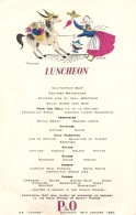 SS Canton P&O Lines January 1952 Cruise Ship Dinner Menu - Menus