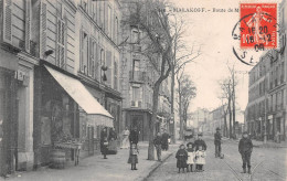MALAKOFF (Hauts-de-Seine) - Route De Montrouge, Voie Ferrée Du Tramway - Voyagé 1908 (2 Scans) Paris 39 R Pierre Charron - Malakoff