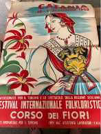 MANIFESTO - CATANIA - FESTIVAL FOLKLORISTICO CORSO DEI FIORI - 69x95 - Affiches