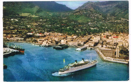 AM-251  HONOLULU : Harbor From The Air ( With Cruise-ship) - Honolulu