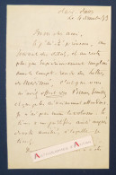 ● L.A.S 1873 Alfred-Auguste CUVILLIER FLEURY Lettres De Mérimée - Oncle Sam - Pièce De Dumas - Lettre Autographe - Writers