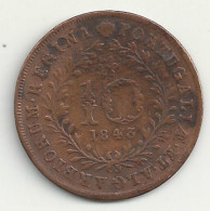 LES ACORES - 10 Reis - 1843 - TB/TTB - Açores