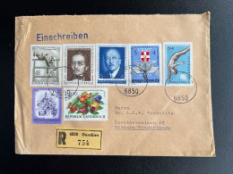 AUSTRIA 1974 REGISTERED LETTER DORNBIRN TO TILBURG  OOSTENRIJK OSTERREICH EINSCHREIBEN - Cartas & Documentos
