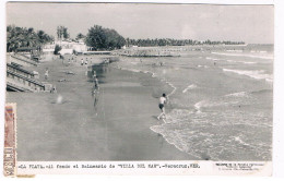 AM-253  VERACRUZ : La Playa - Al Fondo El Balneario De Villa Del Mar - Mexico