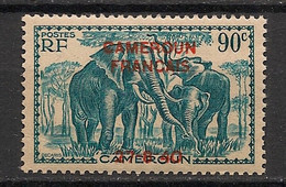 CAMEROUN - 1940 - N°YT. 222 - Elephant 90c Vert-bleu - Neuf GC ** / MNH / Postfrisch - Neufs