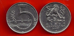 Czech Republic Tschechische Republik TSCHECHIEN 2009 5 Kc Umlaufmünze UNC Circulating Coin - Tschechische Rep.