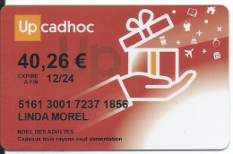 Carte Cadeau - Up Cadhoc40.26 €   - GIFT CARD /GESCHENKKARTE - Cartes Cadeaux