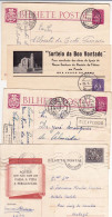 Portugal   - 4 Postais  Com Carimbos Diferentes - Postmark Collection