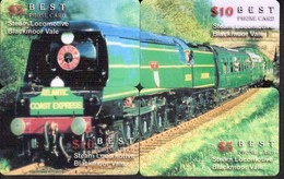 TRAIN LOCOMOTIVE RAILWAY 20 PUZZLES OF 80 PHONE CARDS - Trenes