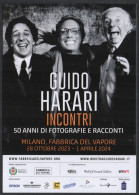 ITALIA MILANO 2023 - GUIDO HARARI INCONTRI - 50 ANNI FOTOGRAFIE E RACCONTI - GABER / JANNACCI / DARIO FO - PROMOCARD - I - Fotografia