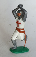 FIGURINE TIMPO TOYS - CHEVALIER CROISE Qui Courre 2 Bras Levés 5 Manque Les Accessoires - CRUSADER  - BRITAINS - Militaires