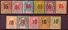 Anjouan 1912 Y.T.20/31 */MH VF/F - Nuevos