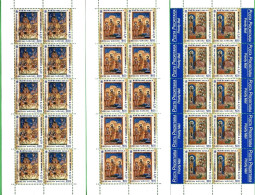 VATICANO 2001 BATTESIMO DELLA NAZIONE ARMENA 3 MINIFOGLI ** MNH - Blocks & Kleinbögen