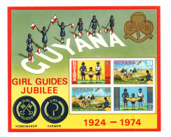 Guyana 1974 Sheet Boyscouts/Pfadfinder/Jamboree Stamps (Michel Block 1) MNH - Guyana (1966-...)