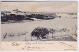 Portugal  Postal  De   Santarém  Presidio Militar  E Praça De Touros Circulou Em 1904 - Santarem