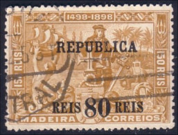 742 Portugal 80 Reis Surcharge (POR-20) - Used Stamps