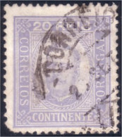 742 Portugal 20 Reis Lavande (POR-14) - Unused Stamps