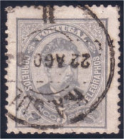 742 Portugal 5 Reis Noir Black (POR-7) - Used Stamps