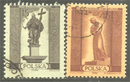 740 Pologne Sigismund III Maria Sklodowska Statue Sculpture (POL-343a) - Used Stamps