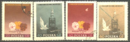 740 Pologne Youth Festival Jeunesse Pansies Pensées Colombe Dove Taube Paloma Peace Paix Friede (POL-341) - Used Stamps