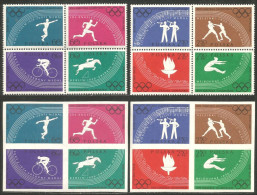 740 Pologne 1960 Horse Cheval Bicycle Cyclisme Boxe Boxing Musique Music Olympics MNH ** (POL-315) - Verano 1960: Roma