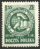 740 Pologne Students Congress Etudiants Torch Flamme Livre Book MNH ** Neuf SC (POL-225c) - Other & Unclassified