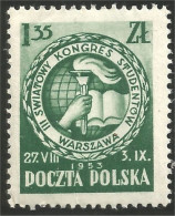 740 Pologne Students Congress Etudiants Torch Flamme Livre Book MNH ** Neuf SC (POL-225c) - Otros & Sin Clasificación