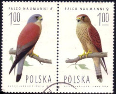 740 Pologne Faucon Falcon Se-tenant (POL-184) - Águilas & Aves De Presa