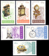 740 Pologne Horloges Clocks Graphic Design MNH ** Neuf SC (POL-133) - Clocks