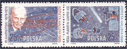 740 Pologne Planetes Planets Espace Space Telecom Se-tenant MNH ** Neuf SC (POL-128) - Astronomy