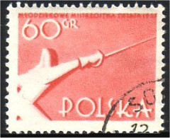 740 Pologne Escrime 1957 Fencing (POL-8) - Escrime