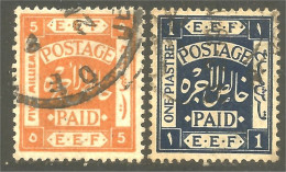 732 Palestine 1918 5 Milliemes 1 Piastre (PLT-16) - Palestine