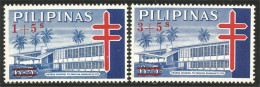 730 Philippines 1959 Quezon Institute Surcharge MH * Neuf CH (PHI-13) - Medicine