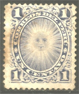 728 Peru 1886 Sun God Dieu Soleil 1c Violet (PER-24) - Pérou