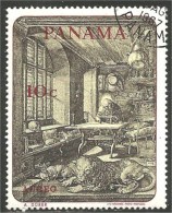 720 Panama Gravure Lion Lowe Leone Engraving (PAN-27) - Félins
