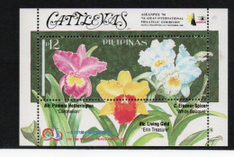 PHILIPPINES - 1996 - ASEANPEX /FLOWERS SOUVENIR SHEET MINT NEVER HINGED , SG CAT £5.75 - Philippinen