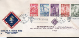 PHILIPPINES - 1959 - SCOUT JAMBOREE S/SHEET ON JAMBOREE  FDC , SG CAT £24 - Storia Postale