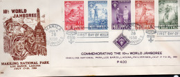 PHILIPPINES - 1959 - SCOUT JAMBOREE S/SHEET ON MAKILING PARK   FDC , SG CAT £24 - Lettres & Documents