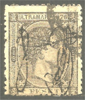 748 Puerto-Rico 1876 UNA PESETA Noir Black Type D (PUE-4) - Puerto Rico