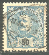 742 Portugal 1895 King Carlos 50r Bleu Blue (POR-148) - Gebruikt