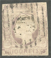 742 Portugal 1864 King Luiz 100r Lilas Lilac (POR-142) - Gebraucht