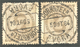 742 Portugal 1882 King Luiz 25r Brun Brown TTB XF (POR-145) - Oblitérés