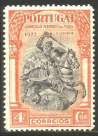 742 Portugal 1927 Goncalo Mendes Da Maia Cheval Horse Pferd MH * Neuf CH (POR-126) - Nuevos