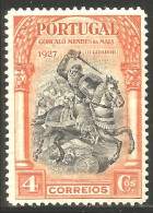 742 Portugal 1927 Goncalo Mendes Da Maia Cheval Horse Pferd MH * Neuf CH (POR-126) - Unused Stamps